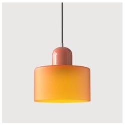 Glass Pendant Droplight With Cylindrical Shade - Image 18