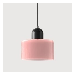 Glass Pendant Droplight With Cylindrical Shade - Image 20