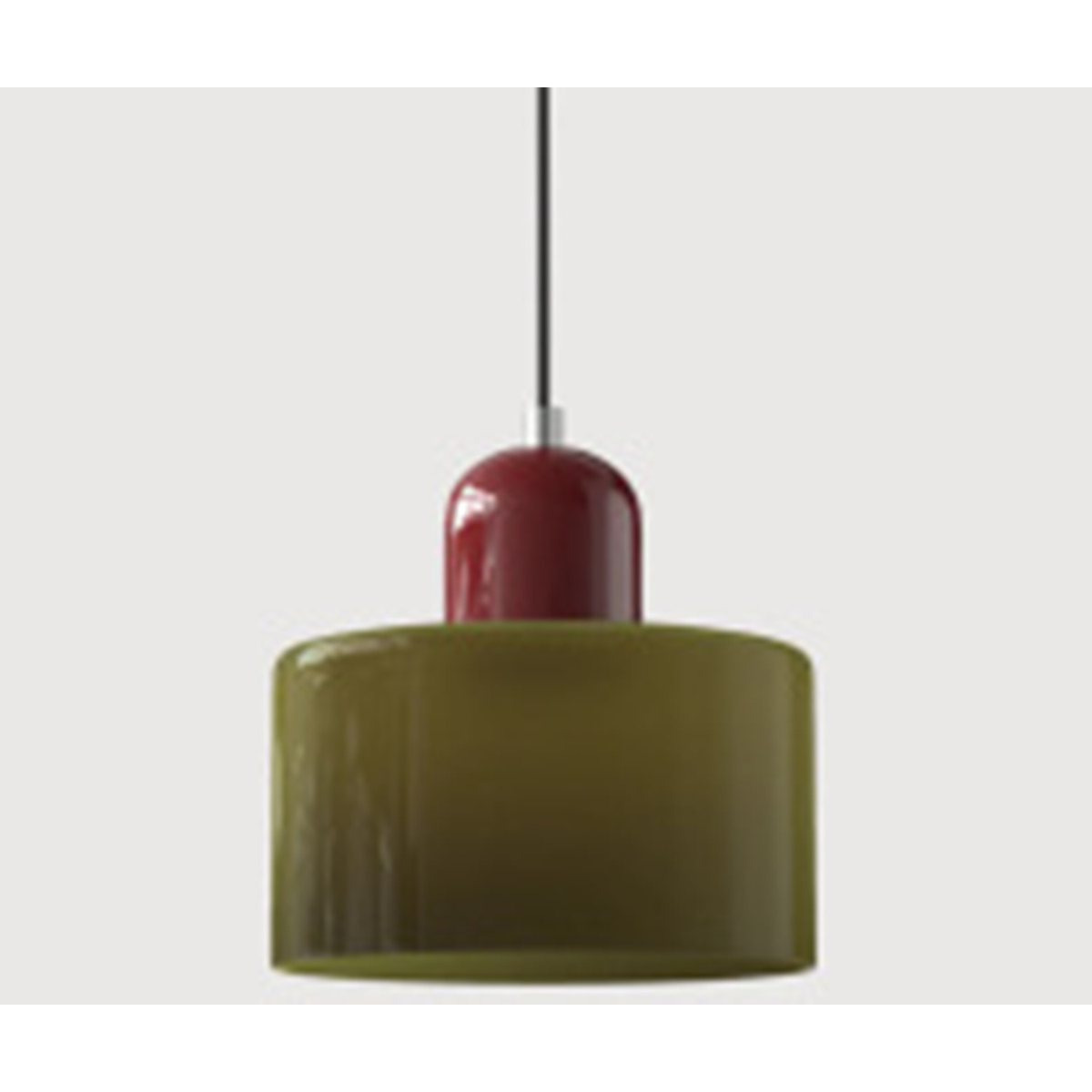 Glass Pendant Droplight With Cylindrical Shade - Image 26