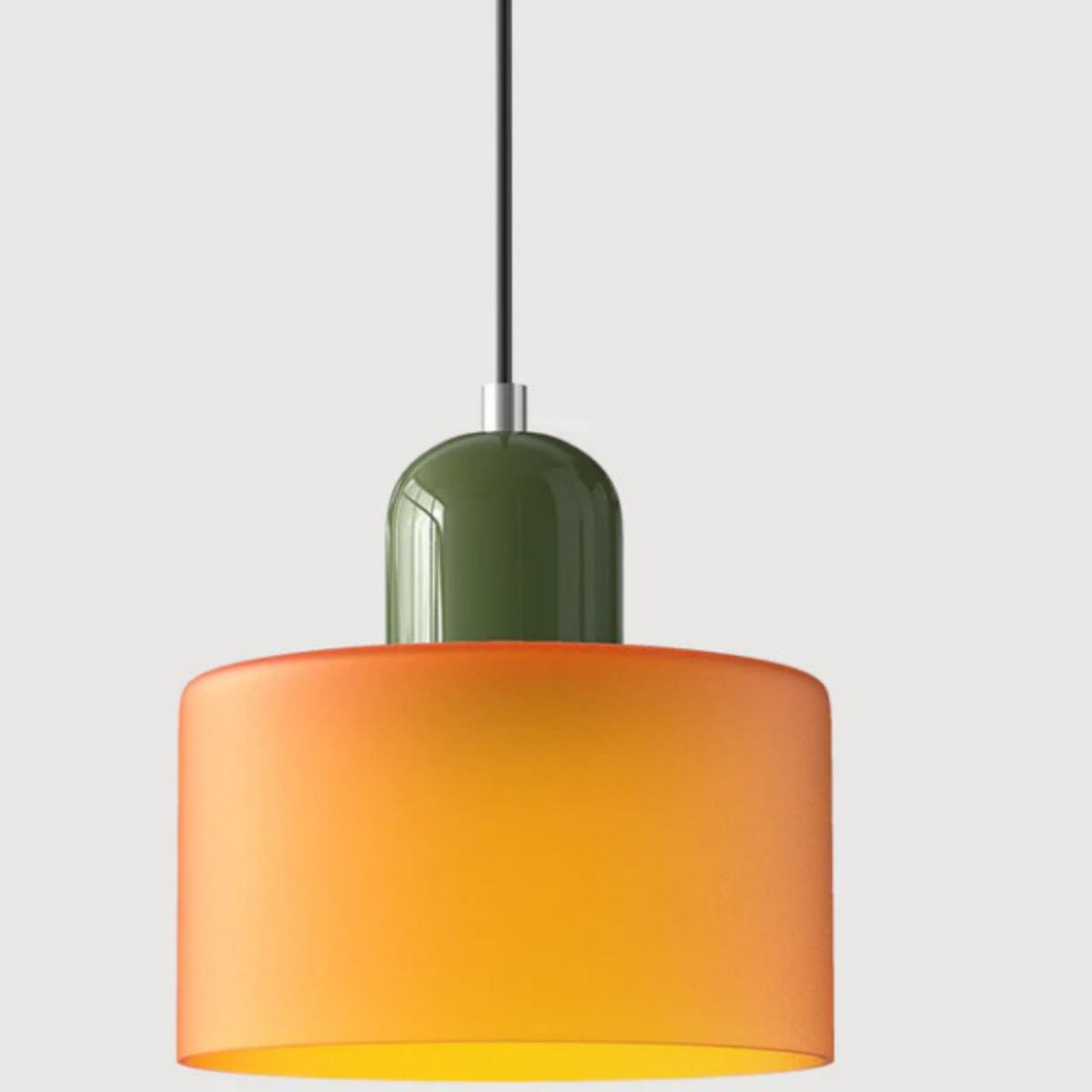 Glass Pendant Droplight With Cylindrical Shade - Image 27