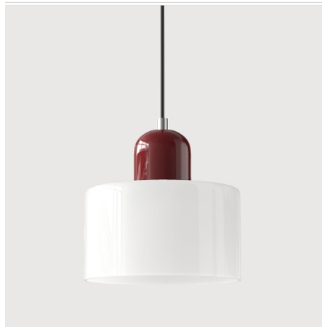 Glass Pendant Droplight With Cylindrical Shade - Image 28
