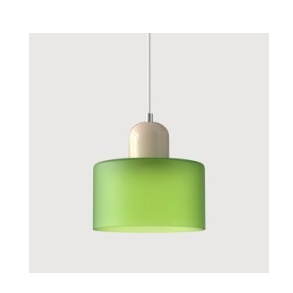 Glass Pendant Droplight With Cylindrical Shade - Image 30