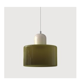 Glass Pendant Droplight With Cylindrical Shade - Image 31