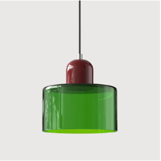 Glass Pendant Droplight With Cylindrical Shade - Image 32