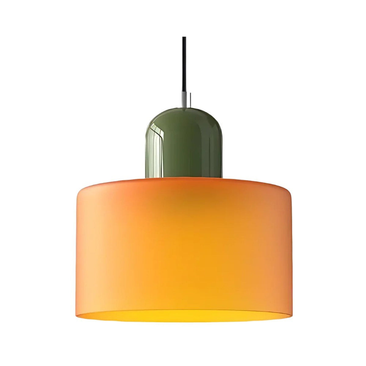 Glass Pendant Droplight With Cylindrical Shade - Image 34
