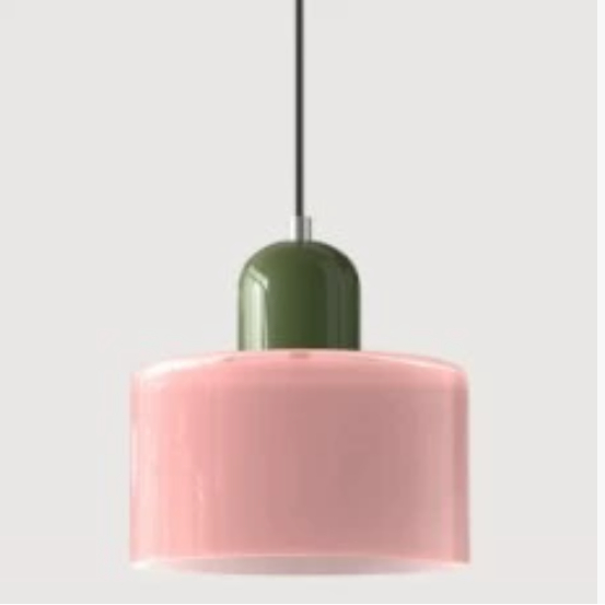Glass Pendant Droplight With Cylindrical Shade - Image 36