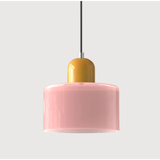 Glass Pendant Droplight With Cylindrical Shade - Image 38