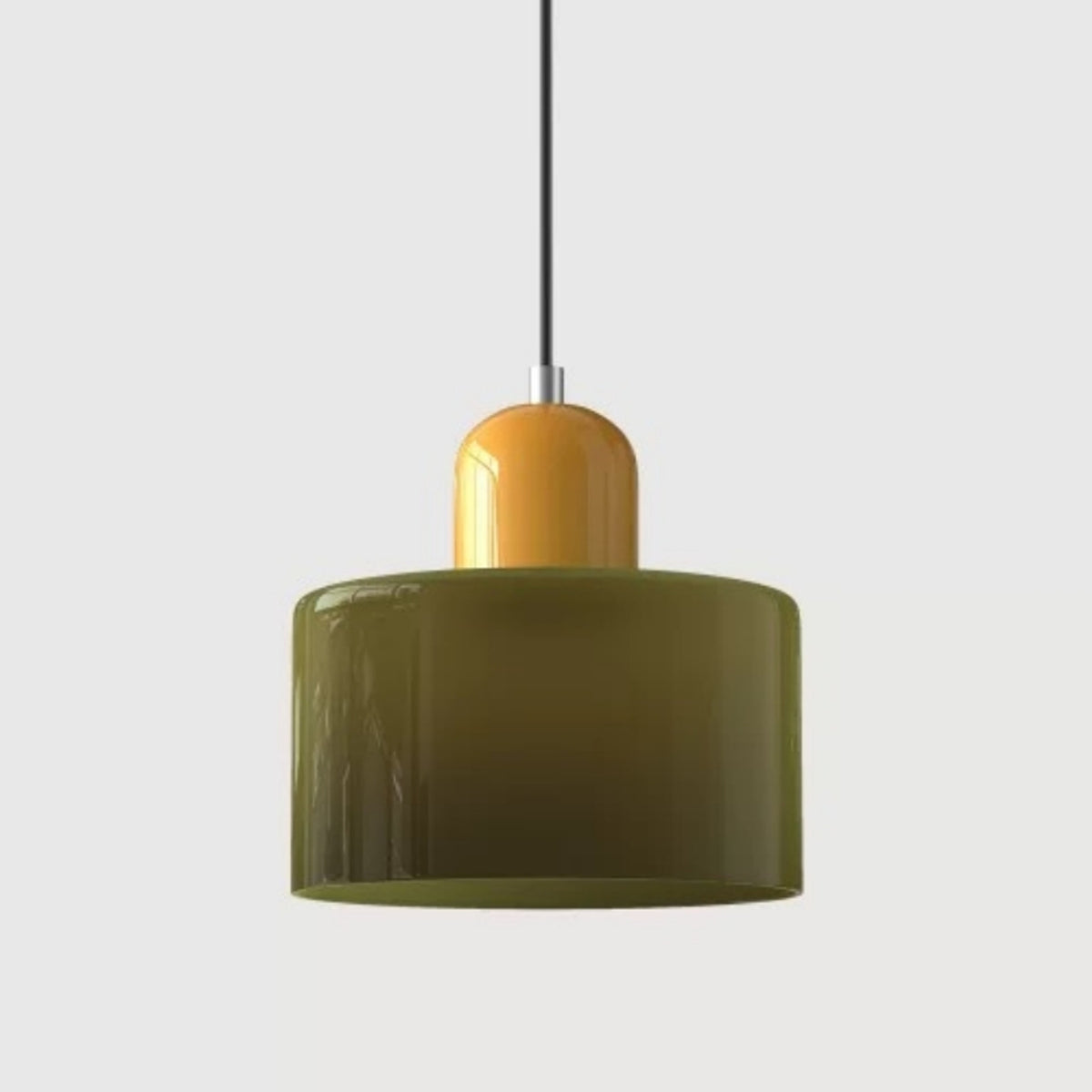 Glass Pendant Droplight With Cylindrical Shade - Image 39