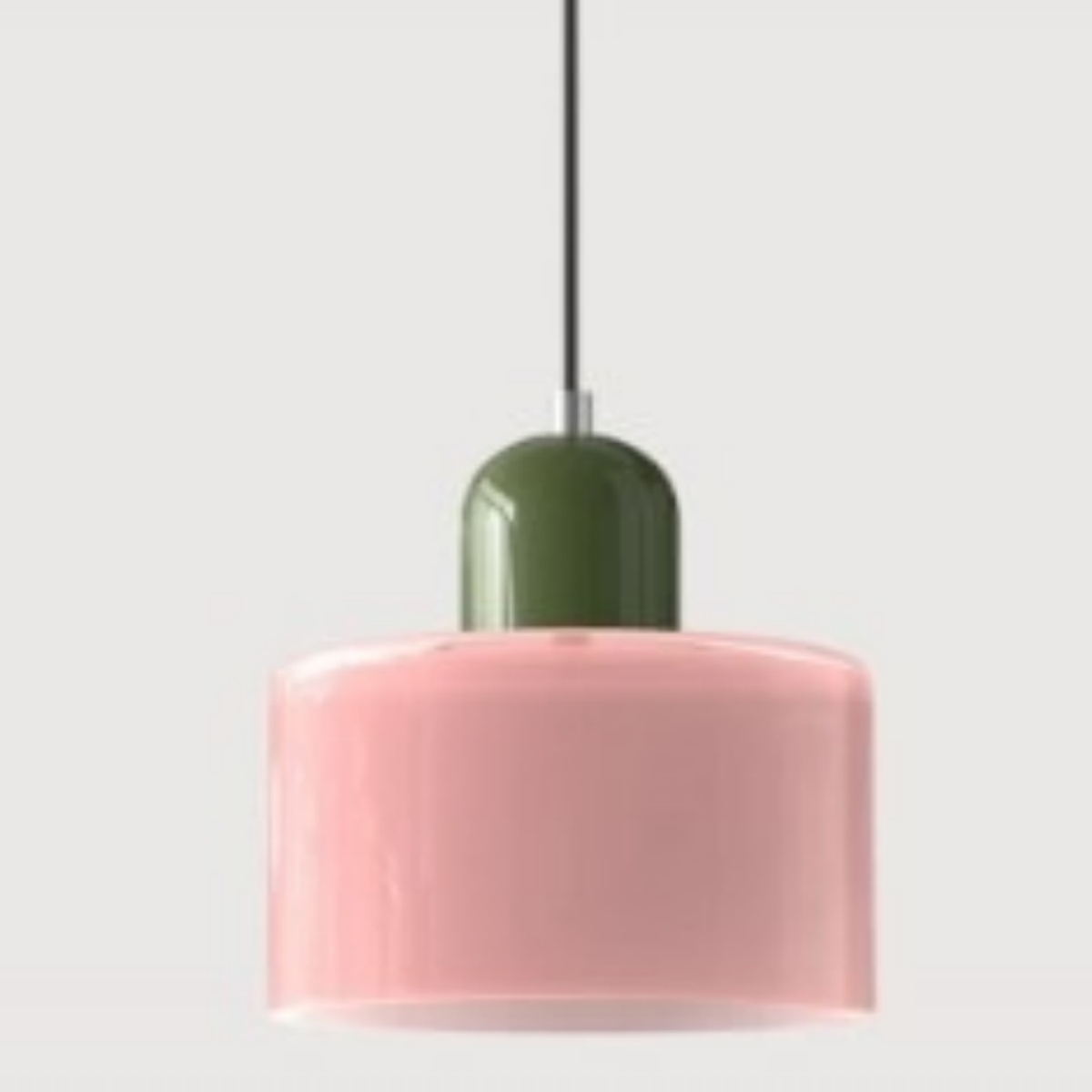 Glass Pendant Droplight With Cylindrical Shade - Image 41