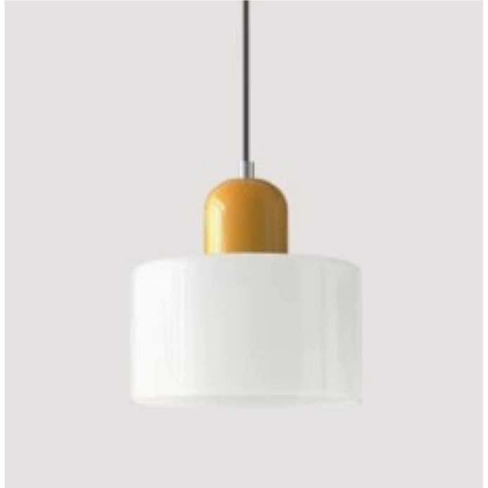 Glass Pendant Droplight With Cylindrical Shade - Image 42