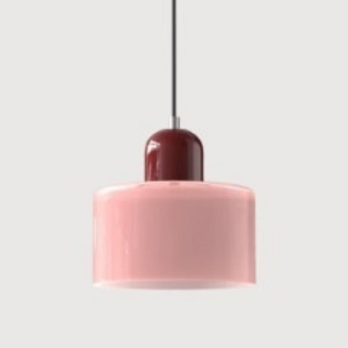 Glass Pendant Droplight With Cylindrical Shade - Image 45