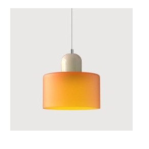 Glass Pendant Droplight With Cylindrical Shade - Image 6