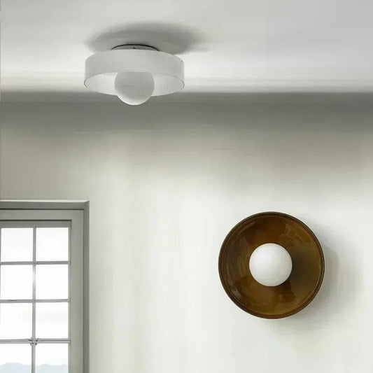 Glass Shade Ceiling Lamp With Nordic Modern Design - Image 2