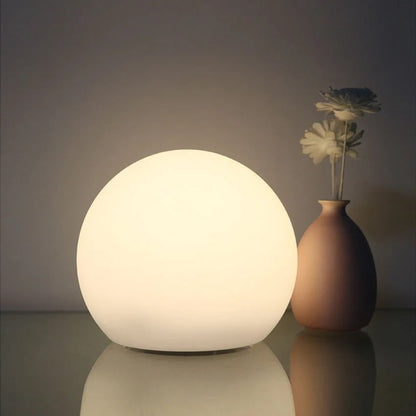 Glass Table Lamp With Matte Finish And USB Charging - Image 1