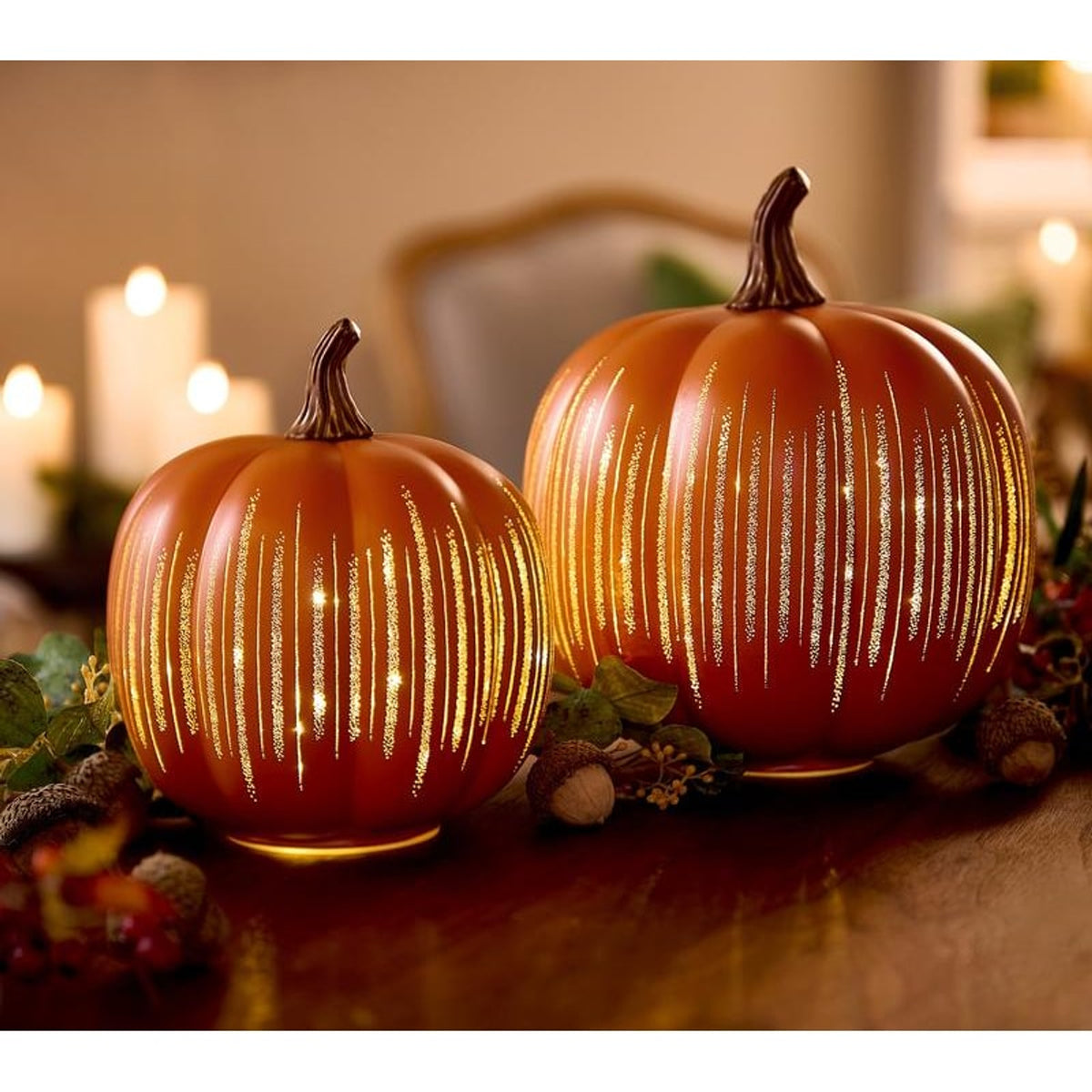 Glow-In-The-Dark Projection Pumpkin With Galaxy Starry Night Effect - Image 1
