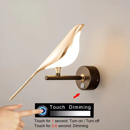 Golden LED Bird Wall Lamp - Image 5