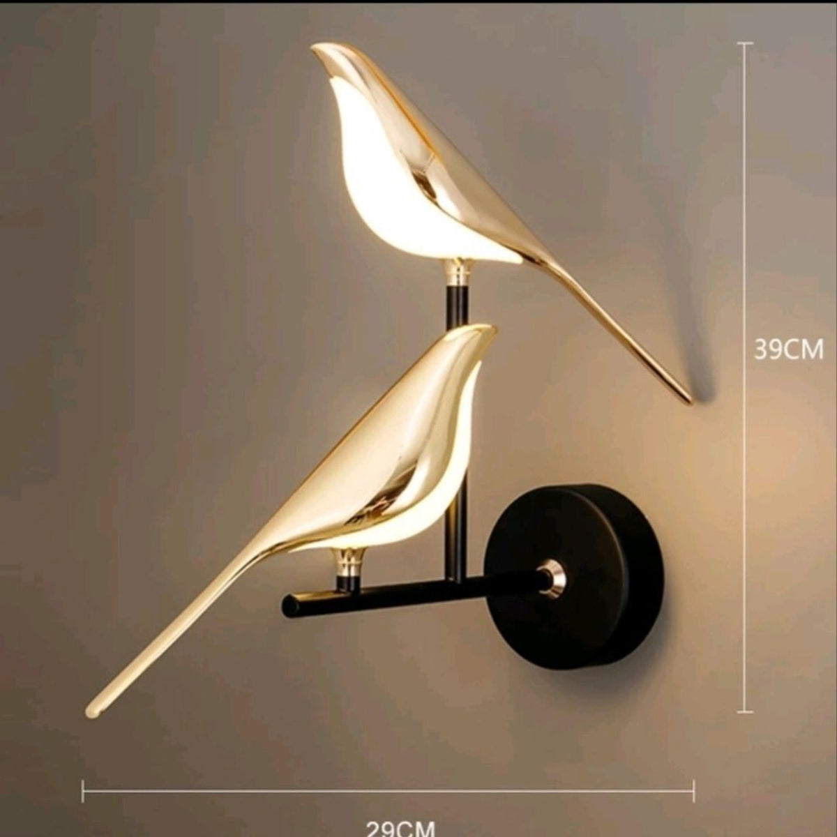 Golden LED Bird Wall Lamp - Image 8