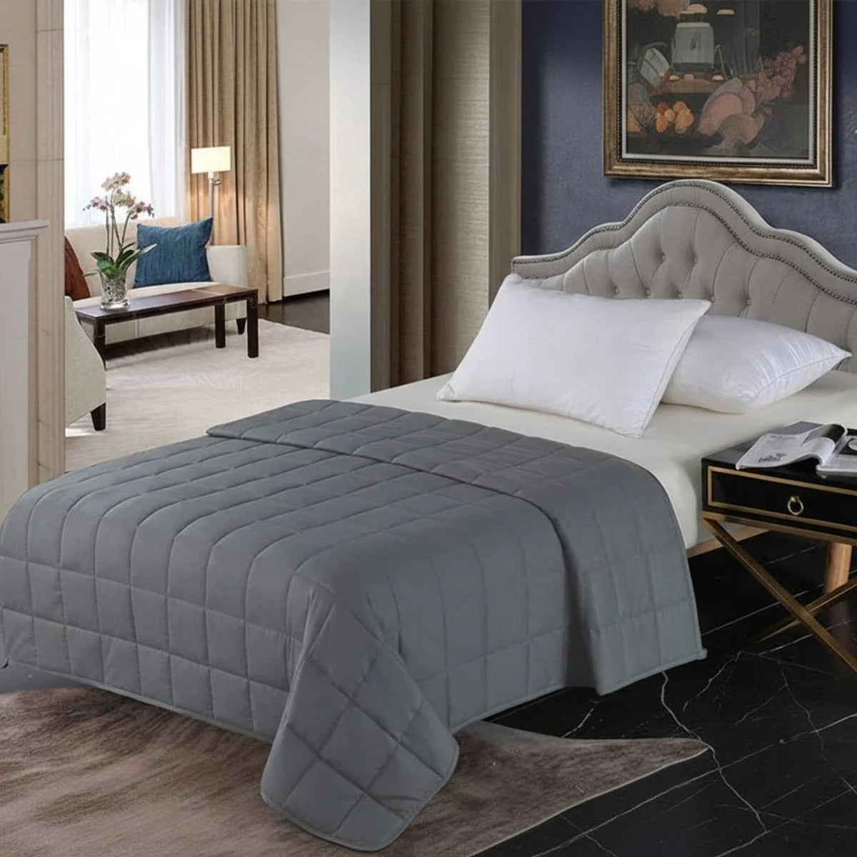 Gravity Blanket Breathable Cotton Weighted Blanket With Glass Beads - Image 8