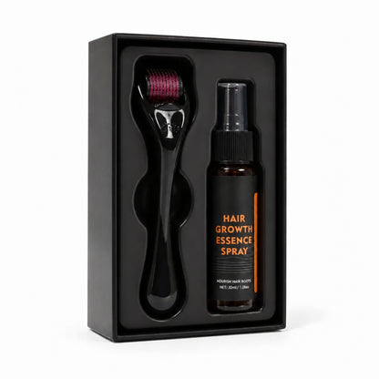Hair Growth Set With Derma Microneedle Roller & 30ml Essence - Image 1