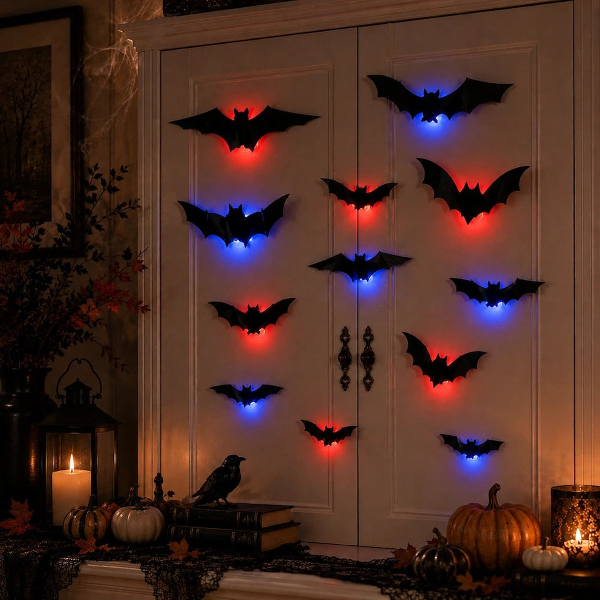 Halloween 3D Bat Swarm With Foldable Wings For Dramatic Wall Displays - Image 9
