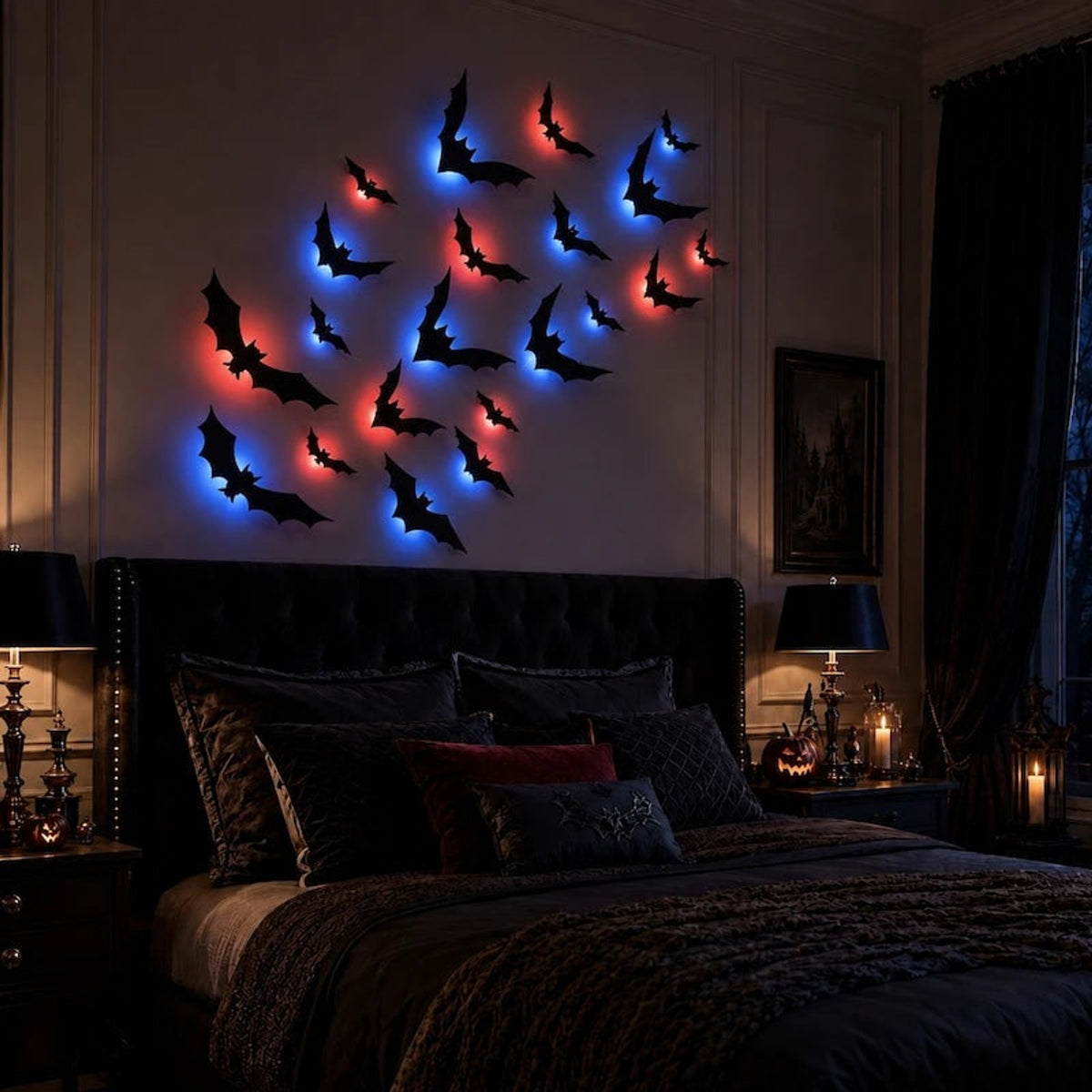 Halloween 3D Bat Swarm With Foldable Wings For Dramatic Wall Displays - Image 8
