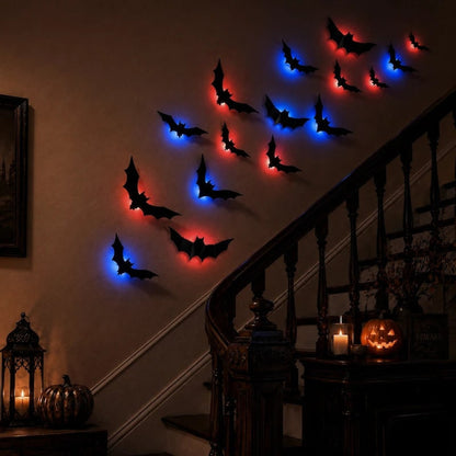 Halloween 3D Bat Swarm With Foldable Wings For Dramatic Wall Displays - Image 3