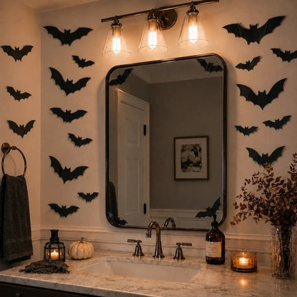 Halloween 3D Bat Swarm With Foldable Wings For Dramatic Wall Displays - Image 6