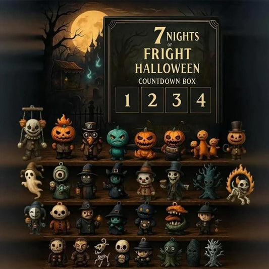 Halloween Advent Calendar Countdown Decor With Spooky Miniature Figurines For Daily Collectible Reveal - Image 1