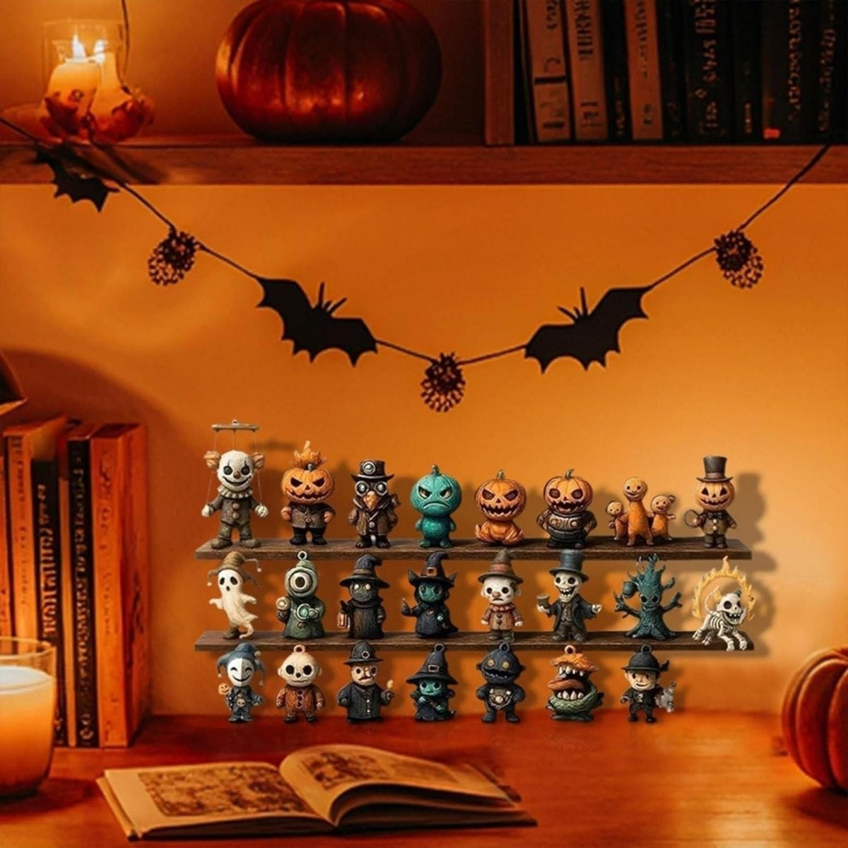 Halloween Advent Calendar Countdown Decor With Spooky Miniature Figurines For Daily Collectible Reveal - Image 4