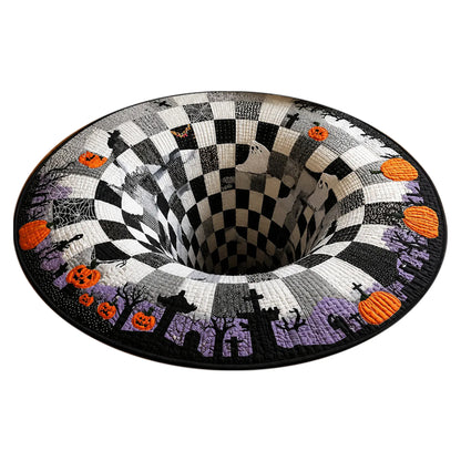 Halloween Decor Party Area Rug 3D Illusion Oval Floor Spooky - Image 5