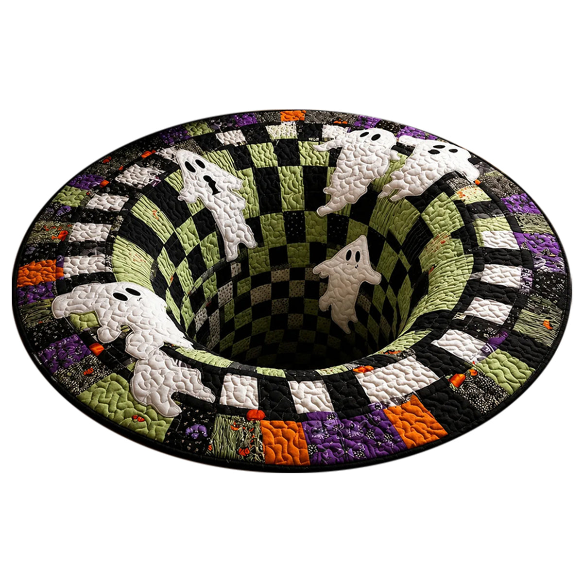 Halloween Decor Party Area Rug 3D Illusion Oval Floor Spooky - Image 4