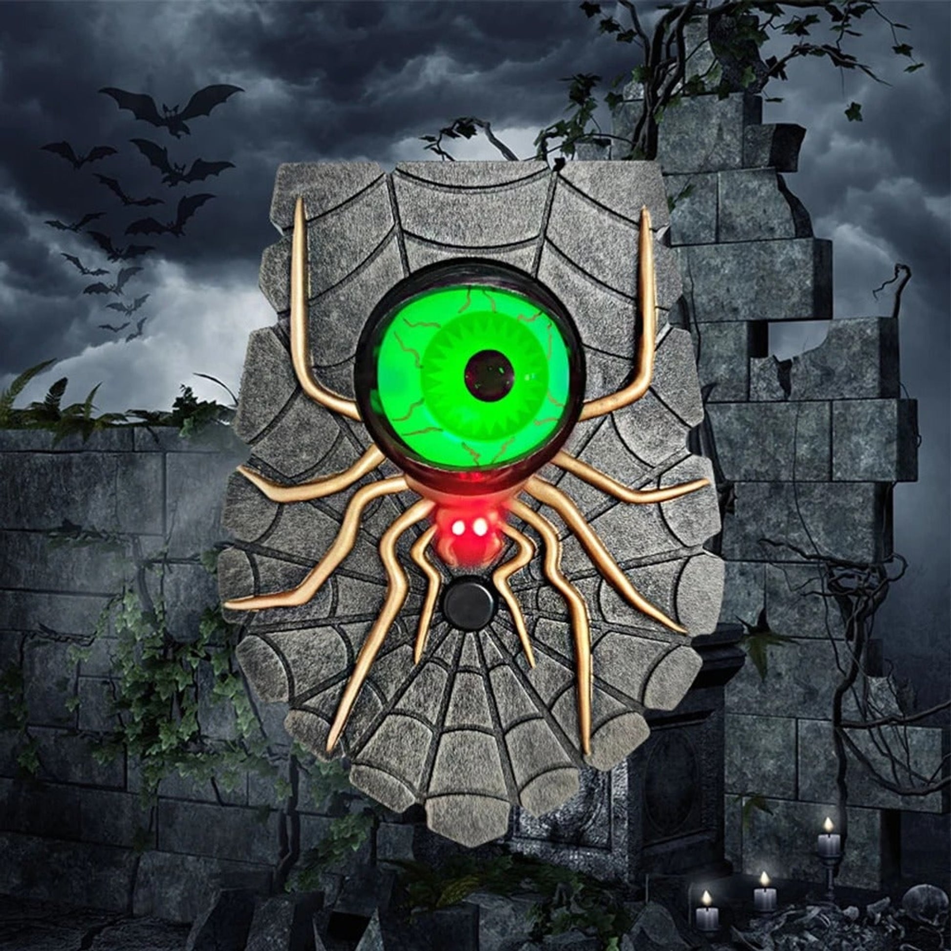 Halloween Decoration Doorbell With Illuminated Blinking Eye And Wireless Battery-Powered Operation For Decor. - Image 10