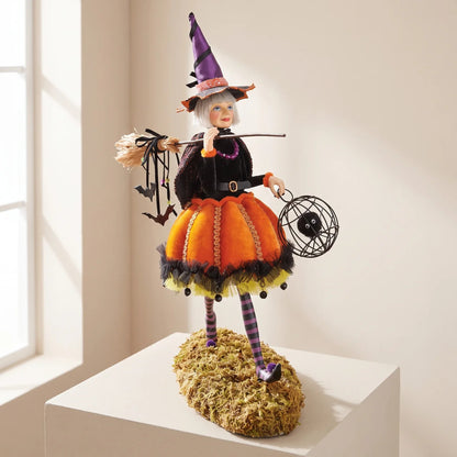 Halloween Figurine Witch Resin Decor With Lightweight Design - Image 1