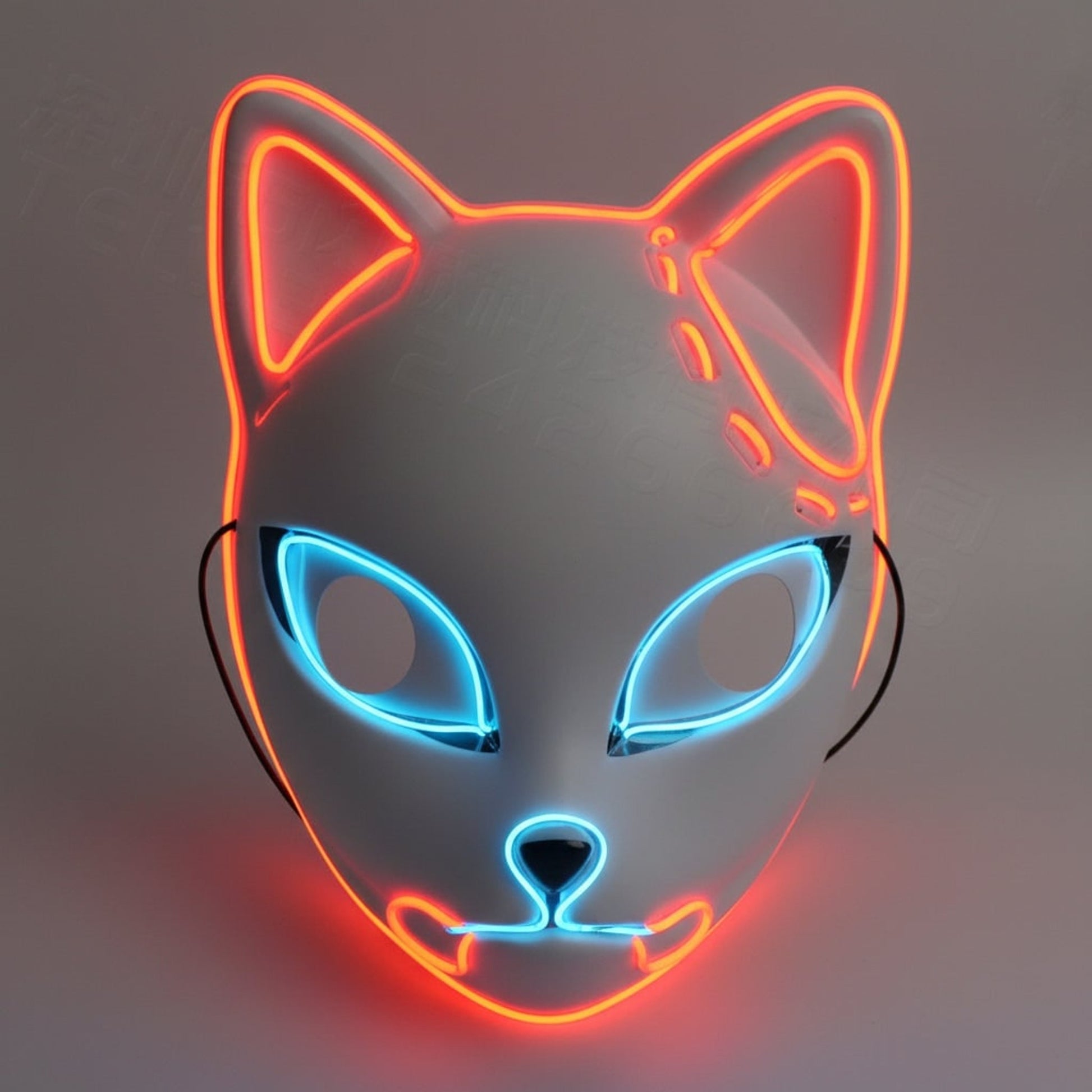 Halloween Fox Mask With Japanese Demon Design For Cosplay Party Costume - Image 9