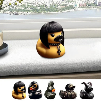 Halloween Goth Rubber Duck With Studded Collar - Image 3