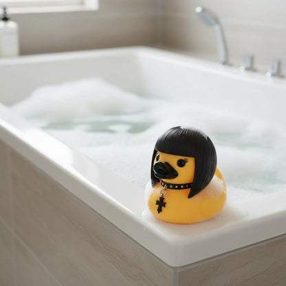 Halloween Goth Rubber Duck With Studded Collar - Image 6