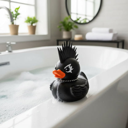 Halloween Goth Rubber Duck With Studded Collar - Image 7