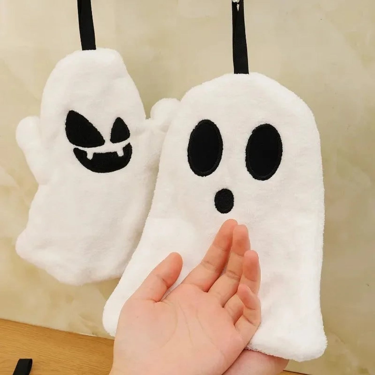 Halloween Hand Towel Ghost With Integrated Hanging Loop For Kitchen Bathroom Decorative Use - Image 5