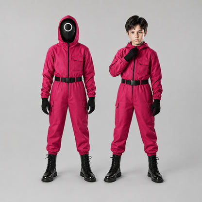 Halloween Jumpsuit Costume Kids' Hooded With Mesh And Gloves Trick-Or-Treat - Image 2