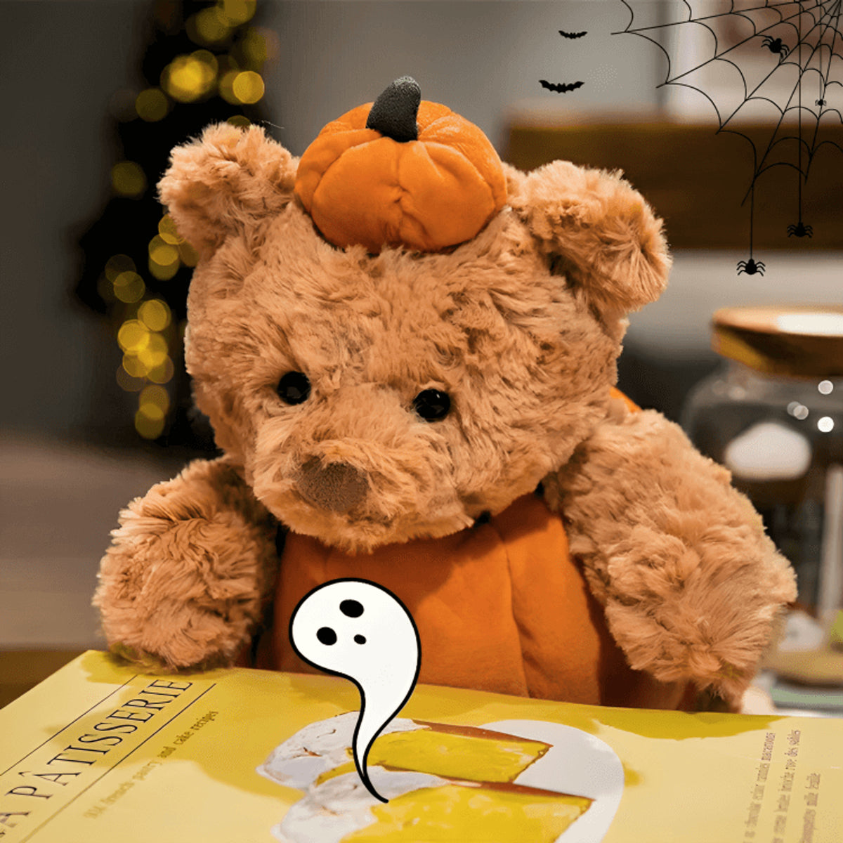Halloween Plush Toy Stuffed Animal Pumpkin Bear Bunny Soft Decor Kids Set - Image 5