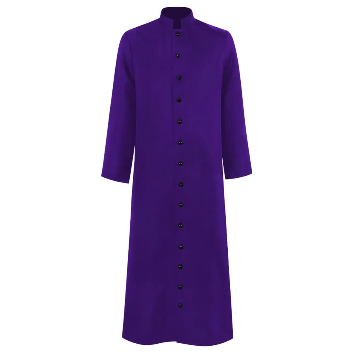 Halloween Priest Costume Authentic Ecclesiastical Look Robe With Button Front And Ankle-Length Silhouette For Character Outfit - Image 5