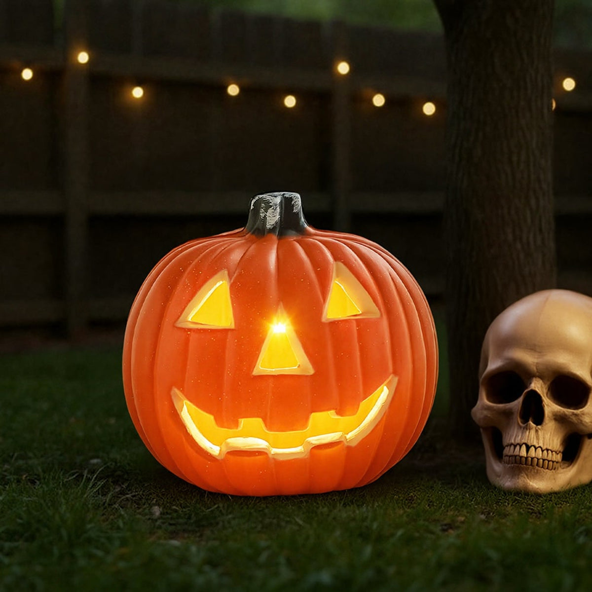 Halloween Pumpkin LED Lantern Battery Operated Decoration With Warm-Colored Glow And Cordless Design - Image 2