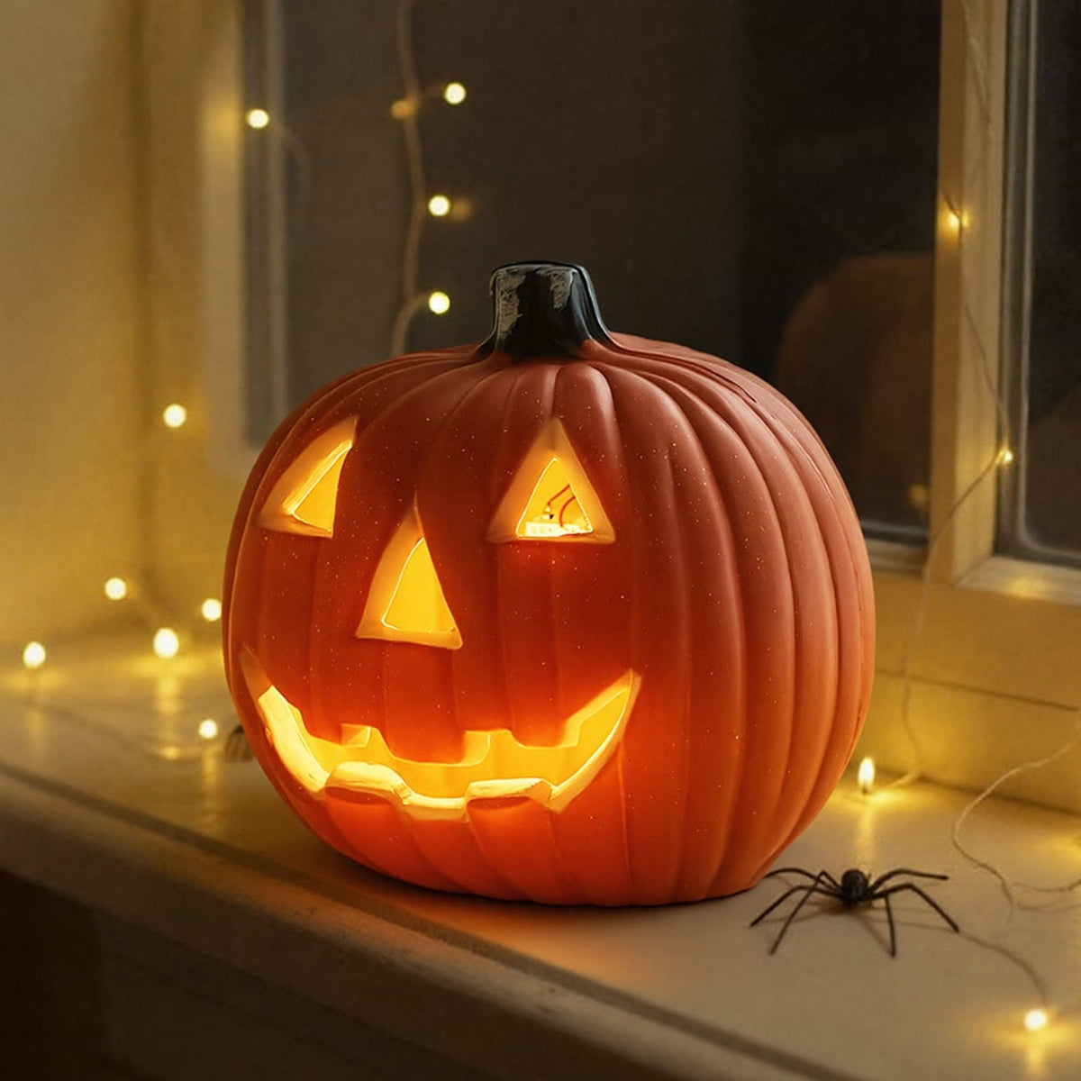 Halloween Pumpkin LED Lantern Battery Operated Decoration With Warm-Colored Glow And Cordless Design - Image 6