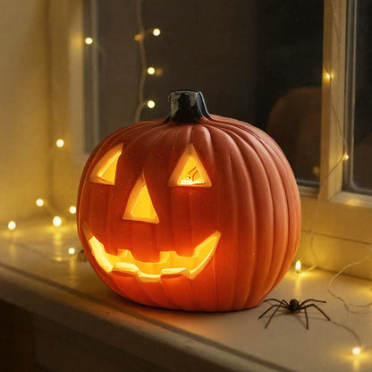 Halloween Pumpkin LED Lantern Battery Operated Decoration With Warm-Colored Glow And Cordless Design - Image 6