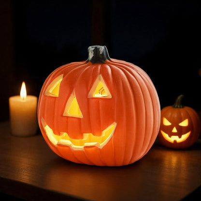 Halloween Pumpkin LED Lantern Battery Operated Decoration With Warm-Colored Glow And Cordless Design - Image 4