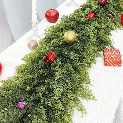 Handmade Christmas Artificial Pine Garland With Realistic Green Finish - Image 6