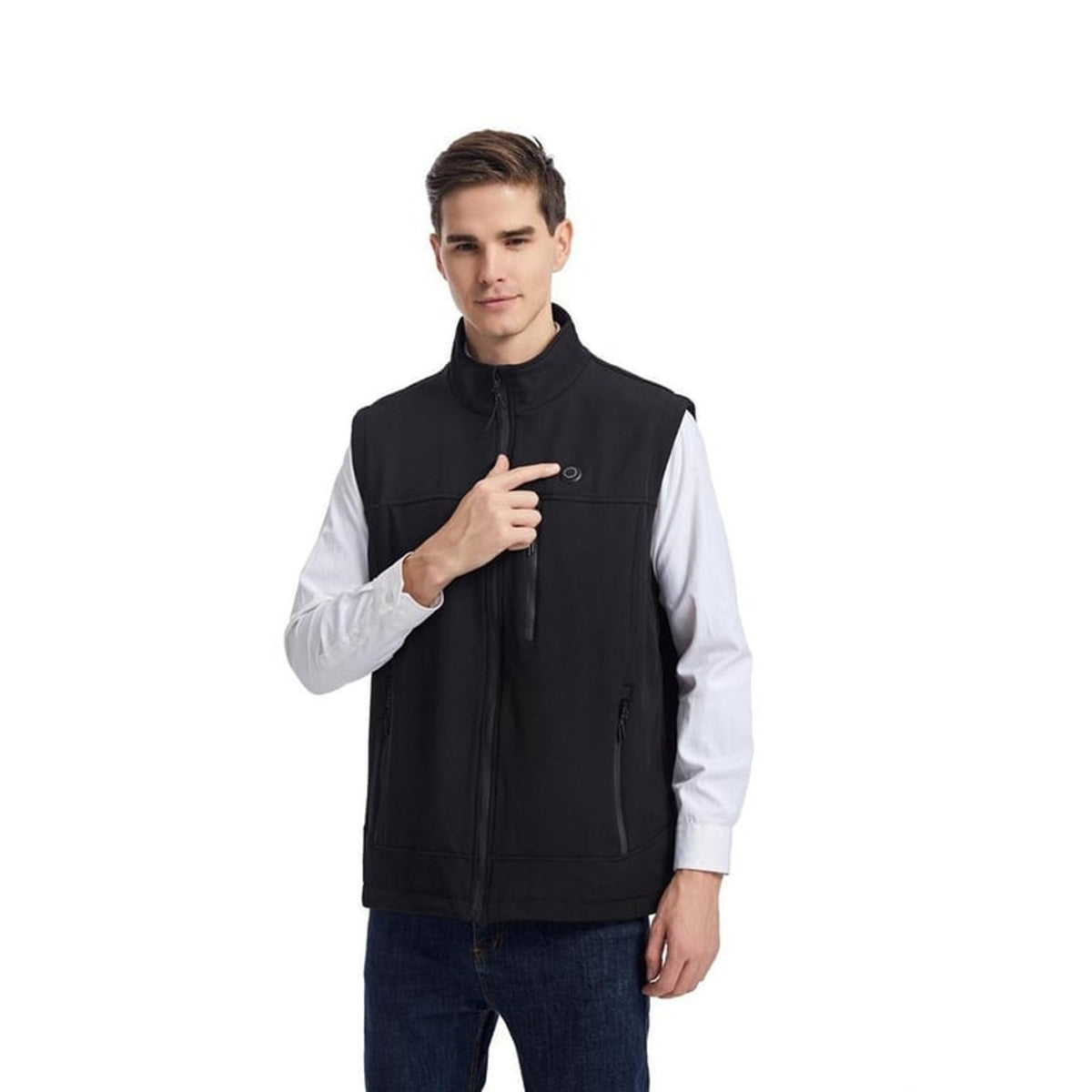 Heated Apparel Vest Full Zip Stand Collar With Chest And Back Heating Zones - Image 3