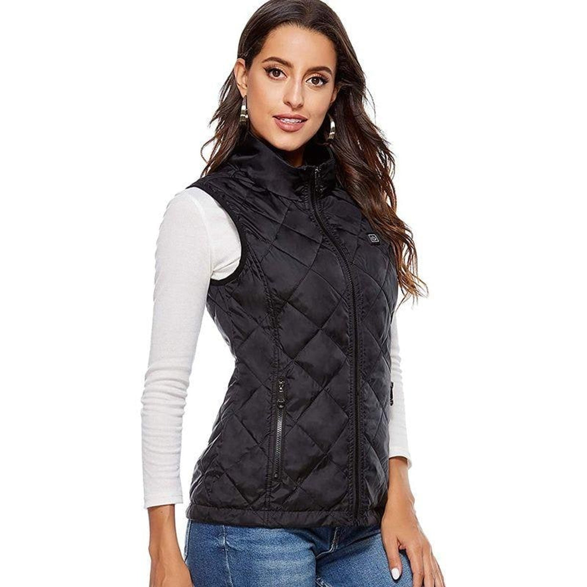Heated Apparel Women's Vest With Slim-Fit Quilted Design And USB Rechargeable - Image 3