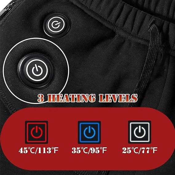 Heated Thermal Underwear Pants USB Rechargeable Electric Slim-Fit With Elastic Waistband And Drawstring - Image 2