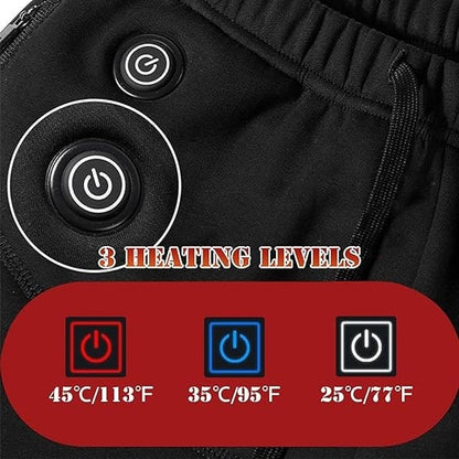 Heated Thermal Underwear Pants USB Rechargeable Electric Slim-Fit With Elastic Waistband And Drawstring - Image 2